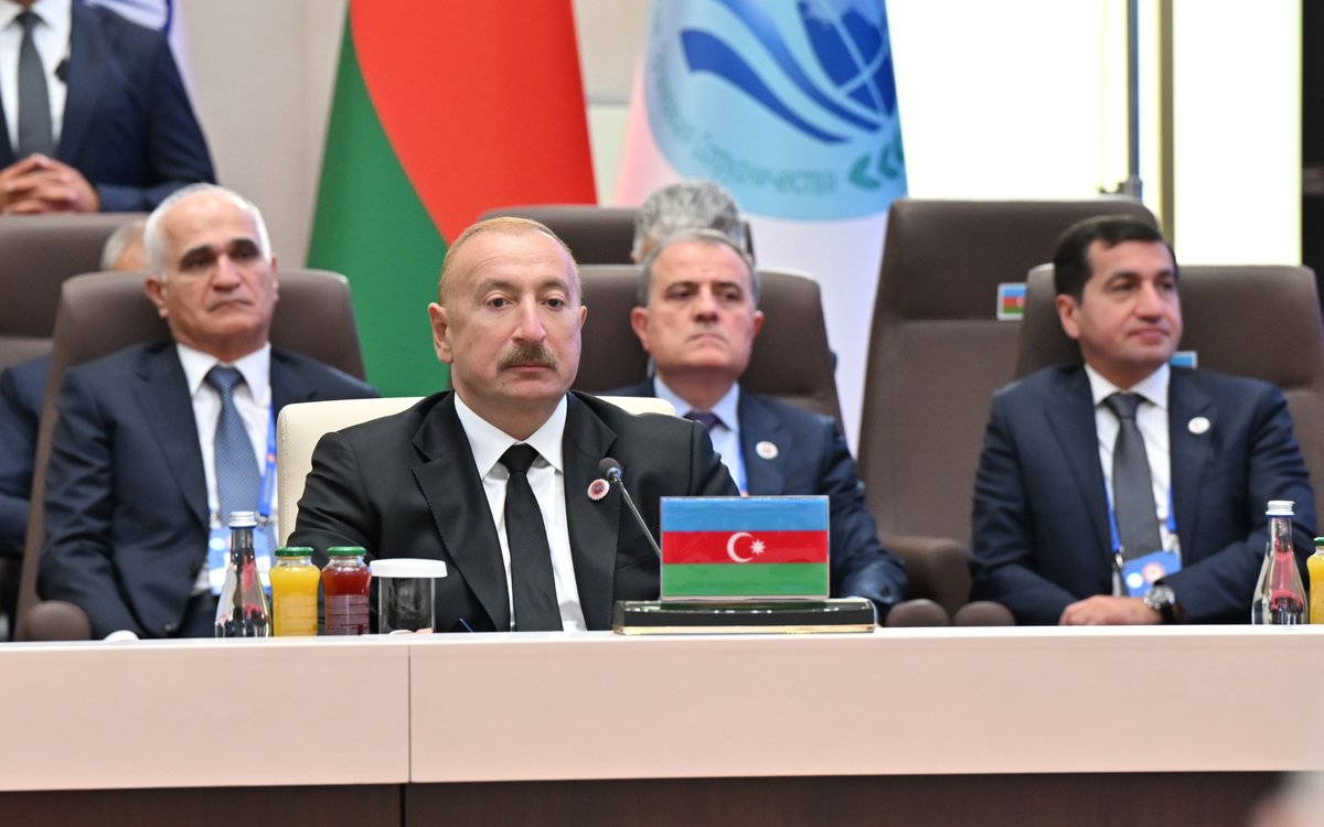 presidentaz's tweet photo. President Ilham Aliyev delivered an address at the “SCO Plus” meeting.

https://t.co/HaLuSnxsix https://t.co/FahSYku3kA