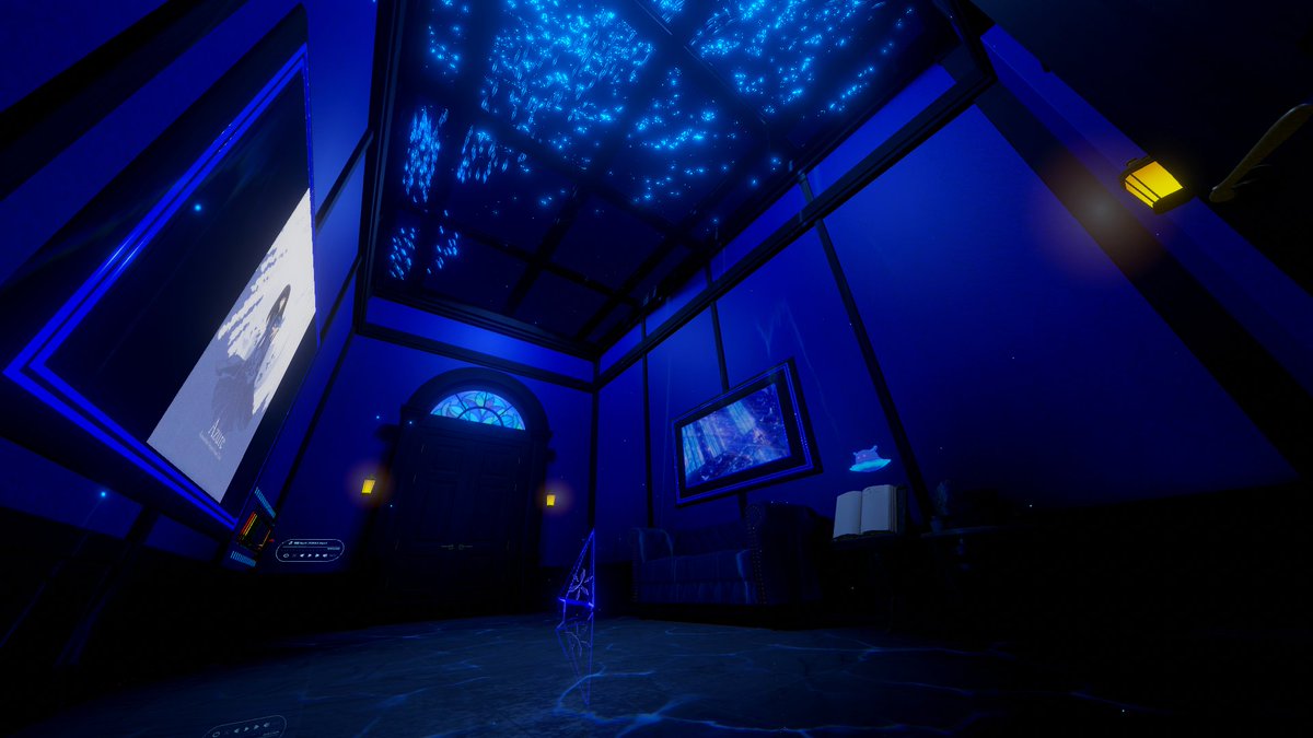 lagsanVRchat's tweet photo. 新ワールド 『Azure』を公開しました！  

青く輝くステンドグラスと幻想的な光に包まれた夜の聖堂。
少人数でゆったりと過ごせる小さな幻想世界です
https://t.co/ShjS8O4VLM

#VRChat #VRChat_world紹介 #VRChatワールド紹介 https://t.co/4hvgacoAuH