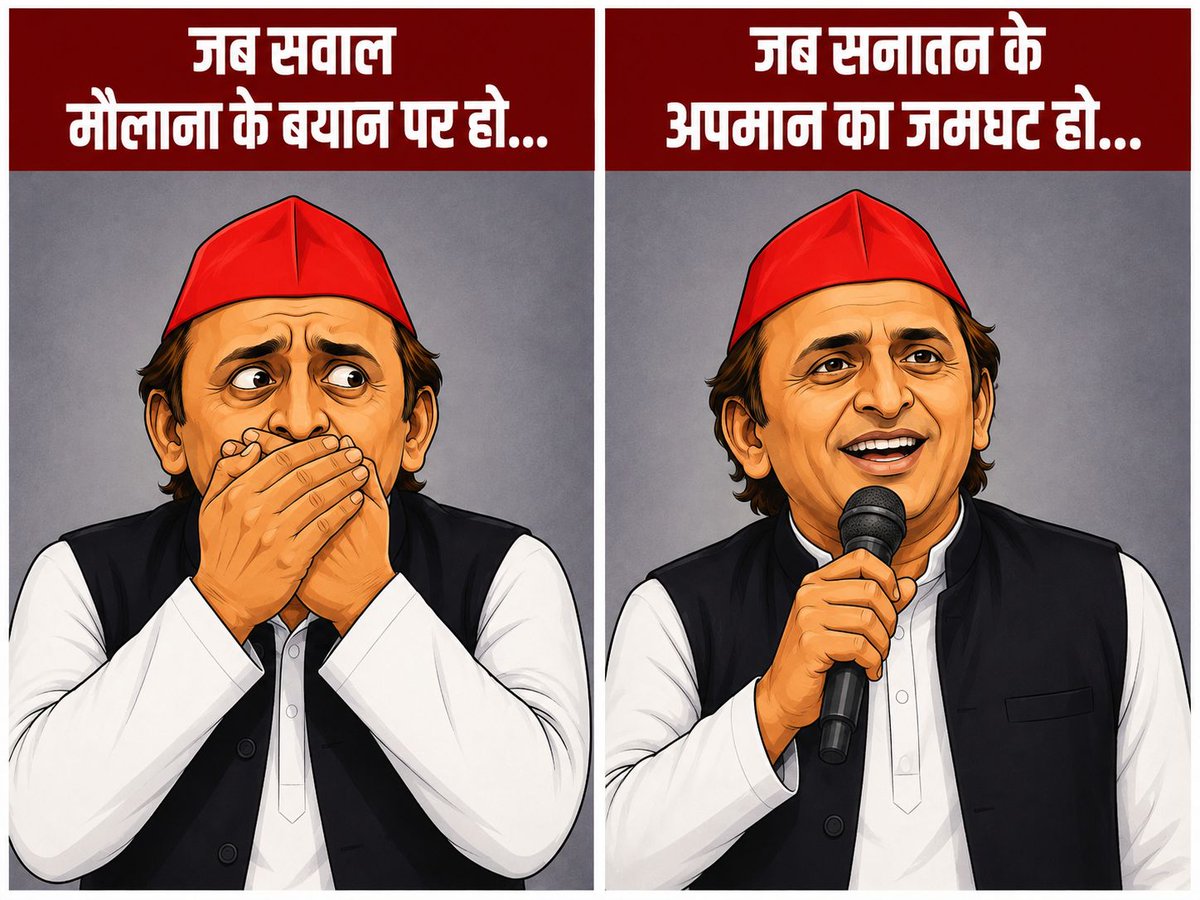 BJP4UP's tweet photo. क्योंकि, अखिलेश के लिए वोट बैंक से बढ़कर कुछ नहीं है... https://t.co/oMHZpOAhhQ
