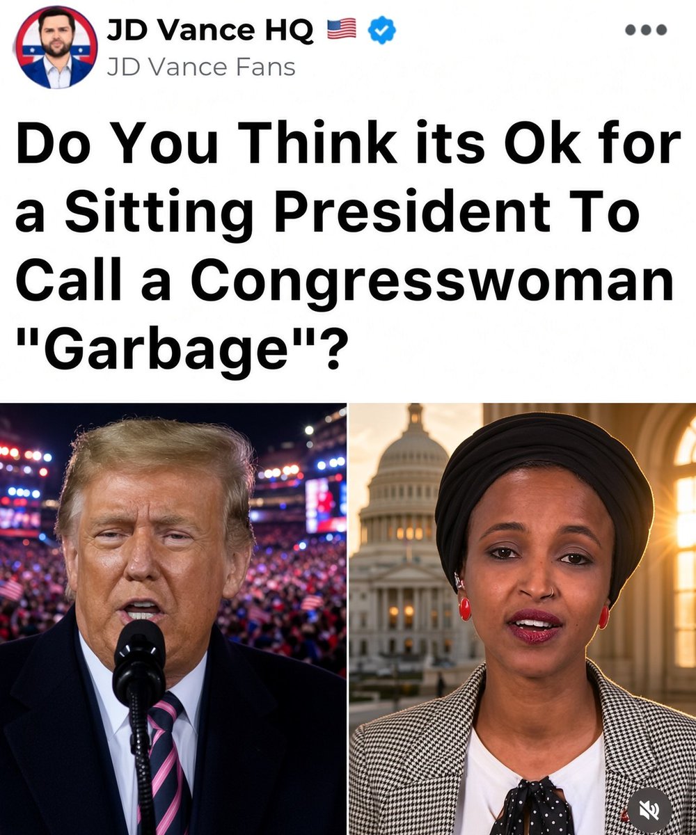 JFK_Jr_PRD's tweet photo. 🚨 A SITTING PRESIDENT JUST CALLED A SITTING CONGRESSWOMAN “GARBAGE.”

That’s not a policy debate.

That’s not leadership.

That’s a reflection of just how toxic political discourse has become in America.

🇺🇸 Is this the new normal in Washington? https://t.co/GMbjr3nOr7