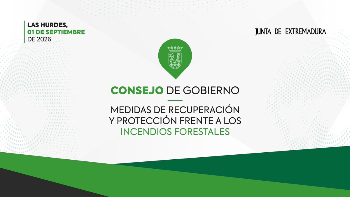 Junta_Ex's tweet photo. El #ConsejoGobiernoEXT aprueba un paquete de ayudas para la recuperación de las zonas afectadas por los incendios forestales, con una inversión prevista de más de 10 millones de euros.

📄 Las medidas aprobadas, a continuación ↓ https://t.co/NihlIzbgPx