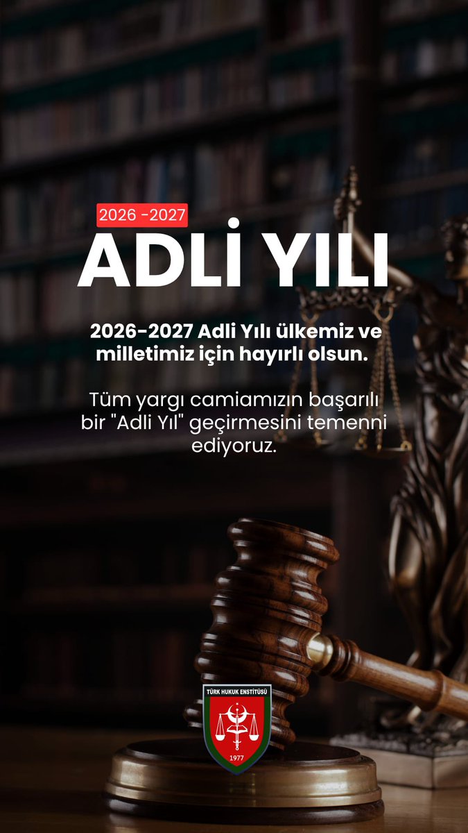turkhukukhatay's tweet photo. 2026-2027 Adli Yılı ülkemiz ve milletimiz için hayırlı olsun. 

Tüm yargı camiamızın başarılı bir "Adli Yıl" geçirmesini temenni ediyoruz. https://t.co/0x1QqtcJGe