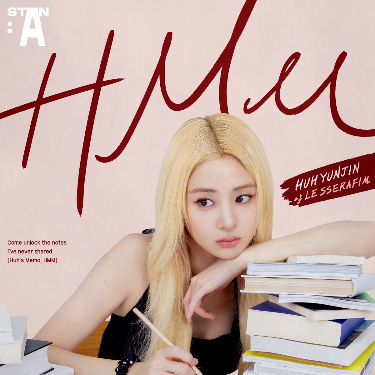 stan_a_official's tweet photo. [ #HMM 💬 l Cover Photo] Sharing her documented thoughts and emotions, 
HUH YUNJIN's listening essay <HMM>
-
🔔 Spotify: Sep 7 (Mon) 7PM KST Premiere
🔔 YouTube: Sep 10 (Thu) 7PM KST

Watch on STAN:A

#STANA #LE_SSERAFIM #르세라핌 #HUHYUNJIN #허윤진 https://t.co/nTuZjcl4LE