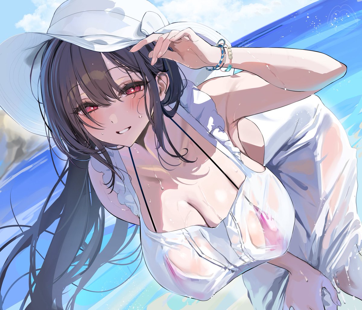 oomomokanoo's tweet photo. 海で遊んだ時（OC） https://t.co/UeSvUXCGhw