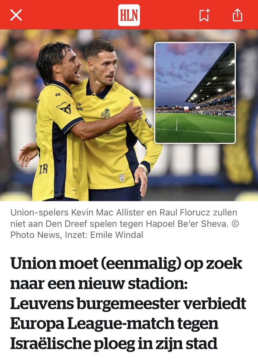 FranckenTheo's tweet photo. Sport hoort mensen te verenigen. Hapoel Be'er Sheva doet dat letterlijk. Muhammad Abu Rumi, Zahi Ahmed, Hamode Kanaan: Arabische Israëli's die samen met hun joodse ploegmaats op één veld staan.

Dat is het voorbeeld dat Ridouani had moeten volgen: mensen die elkaar op het veld vinden, ongeacht afkomst. Voetballers vertegenwoordigen geen regering.

In plaats daarvan geeft hij het slechte voorbeeld: hij politiseert de sport zelf.