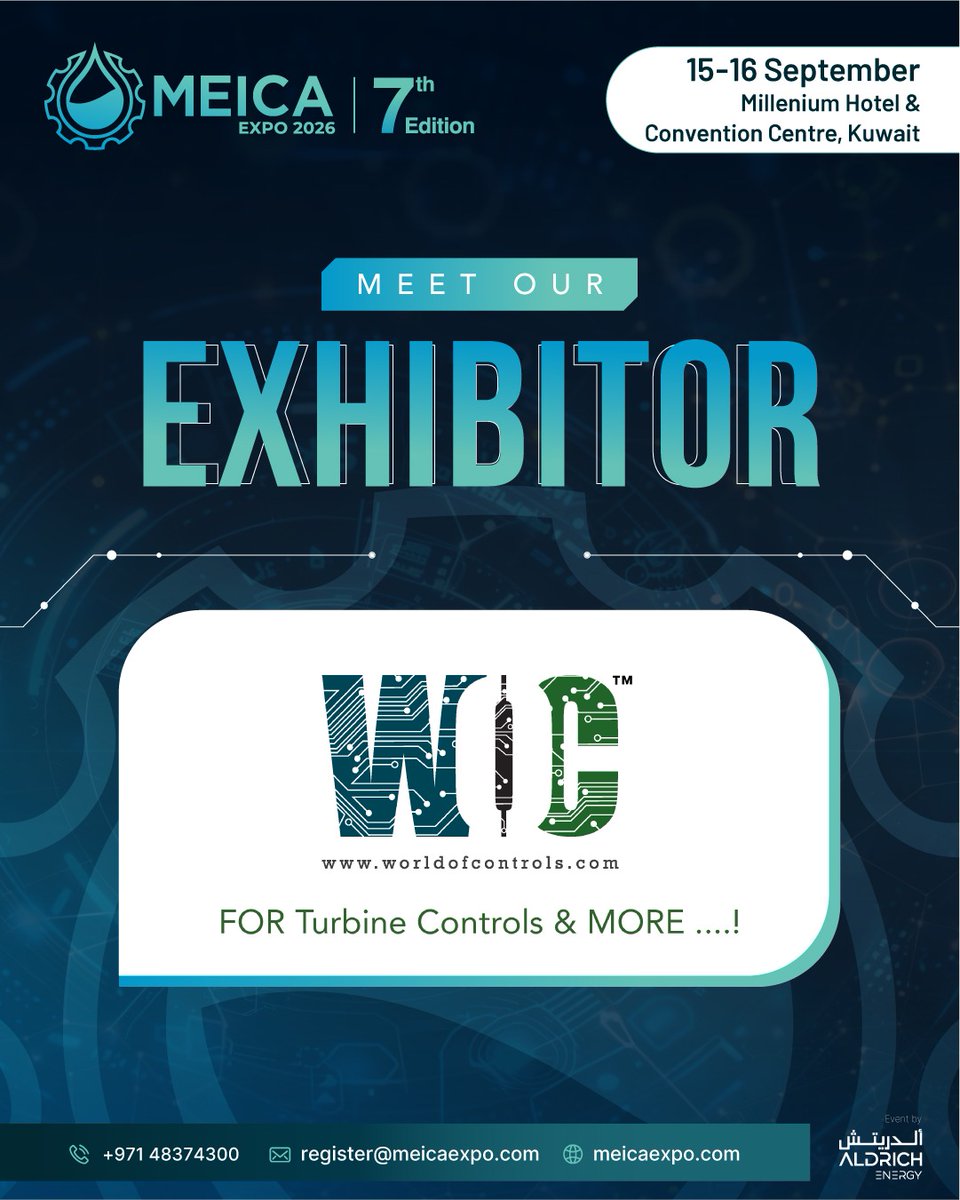 MEICAEXPO's tweet photo. We are delighted to welcome World of Controls as our Exhibitors for the 7thMEICA EXPO 2026, taking place on 15–16 September 2026 at Millennium Hotel &amp; Convention Centre Kuwait, Kuwait City.
Register as a Visitor today!
🔗 https://t.co/eKVnANWWqF
#MEICA2026 https://t.co/p0oYjTWem6