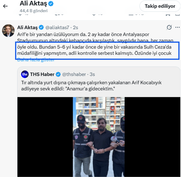 medyamuhtari's tweet photo. 🔴 Arif Kocabıyık'ı kullananlar pij gibi kenara attılar sahip çıkmıyorlar.

Bir dönem İyi parti kullandı, vekil aday adayı bile oldu.

Bir dönem CHP kullandı, İmamoğlu kullandı, Mansur Yavaş kullandı, CHP rozeti bile taktılar

Saadet partili avukat Ali Aktaş bile davalarına bakmış.

Etkileşim uğruna, kendisi gibi düşünmeyen herkese hakaret etti, küfür etti, düşmanlaştırdı, sokaklarda akıl almaz provakasyonlar, kışkırtmalar yaptı, Ülkenin seçilmiş Cumhurbaşkanına hakaretten 3 kez cezaevine girdi çıktı. 

Biri de çıkıp bu salağa demedi ki, oğlum seni prezarvatif gibi kullanıp atacaklar, dur artık kendine, ailene yazık edeceksin. 

Ve kullanıp atanlar şimdi uzaktan kıs kıs gülüyorlar.. umarız diğer salaklara ibret olur, umarız etkileşim fahişeliği yapmaktan artık vazgeçerler..