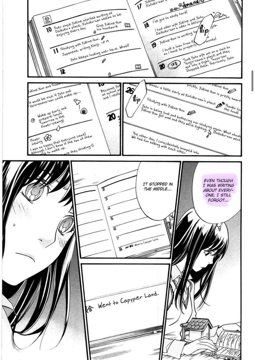 IsraaAlhamdan's tweet photo. Rereading chapter 31:

The moment Hiyori remembered them and her deep thinking, her warm diaries 🥺🫂

#noragami #ノラガミ https://t.co/cD9QgOAPUV