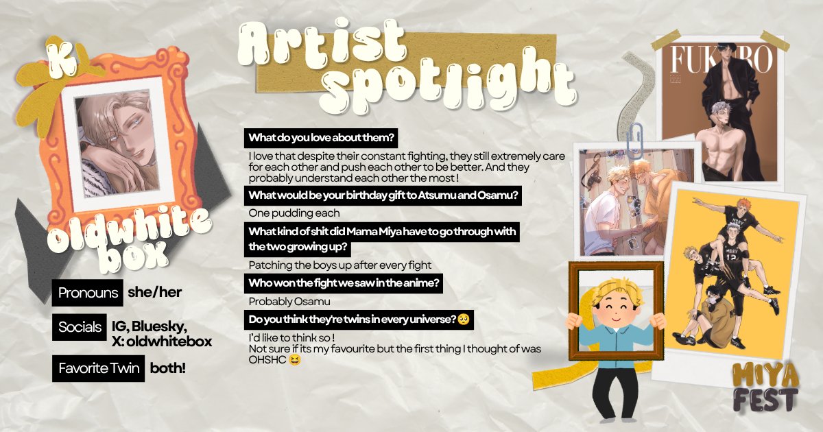 inarizakicse's tweet photo. #MiyaFest Artist Spotlight: K 🎨

Tonight's featured artist is @oldwhitebox from Australia! 🇦🇺 If there's anything we love about K and her art, it's her versatility—from minimalist fine line illustrations to fully rendered pieces, be it on skin or on paper! ✒️

#MiyaTwinsCSE https://t.co/dwWukETTf0