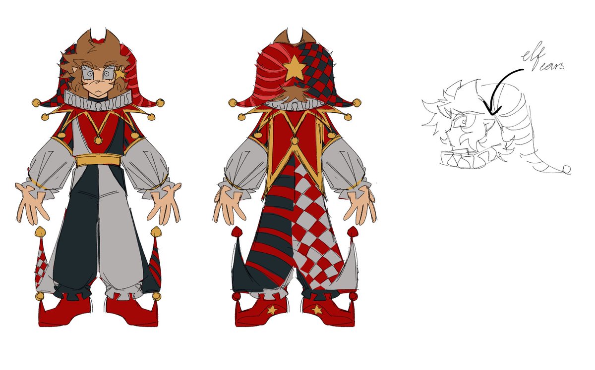 tordenstorm's tweet photo. It is done hehehe my jester tord design which is now being used in a medieval au by my frienddd (@___T0Mato___ ) https://t.co/W24gwrO12a