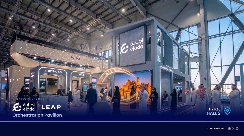 EJADA_SYSTEMS's tweet photo. نبدأ اليوم الثاني من #LEAP2026، ونواصل مشاركتنا برؤية تعزز دور التحول الرقمي في مستقبل الأعمال، من خلال حلول وخبرات تعكس ما تقدمه إجادة اليوم وما تبن��ه للمستقبل.  نلتقيكم في جناح إجادة | تناغم التقنيات. رقم الجناح: H2.K10 https://t.co/Yy6aHX9uOg https://t.co/d7zkW5oZyM