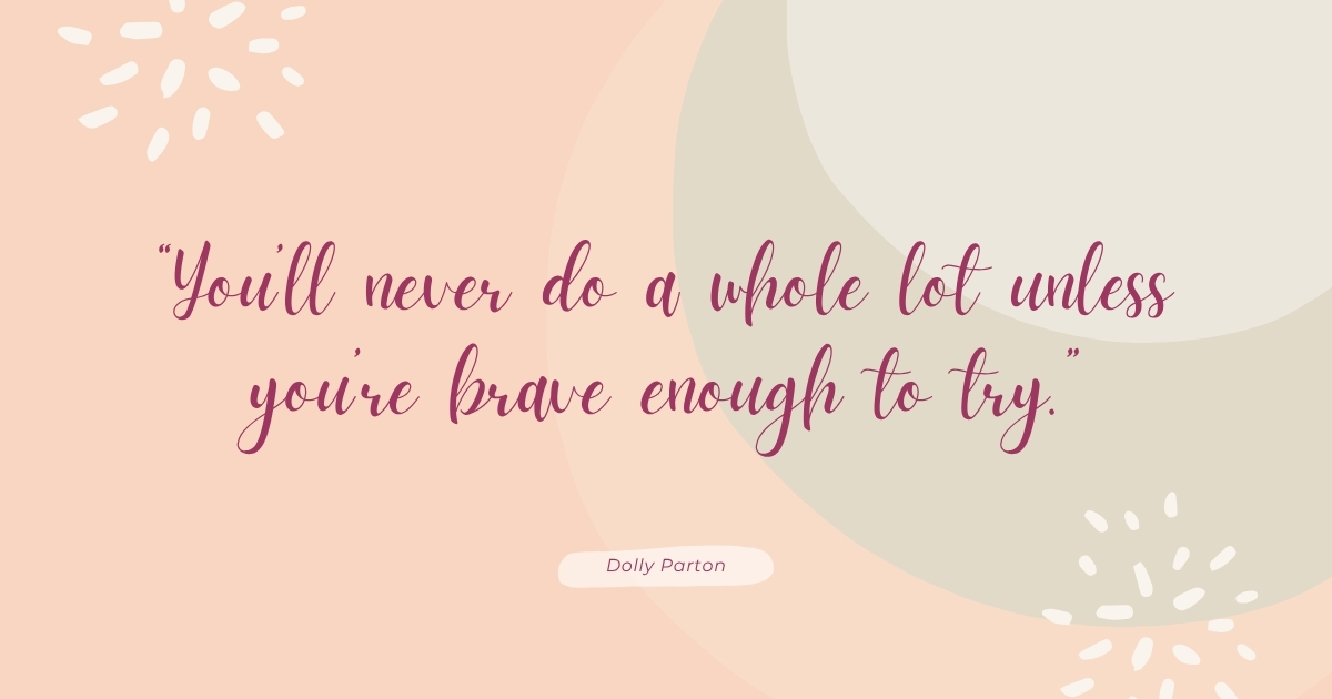 PaulperryA's tweet photo. #MotivationMonday #Brave #DollyParton https://t.co/zRMb8Zzlws