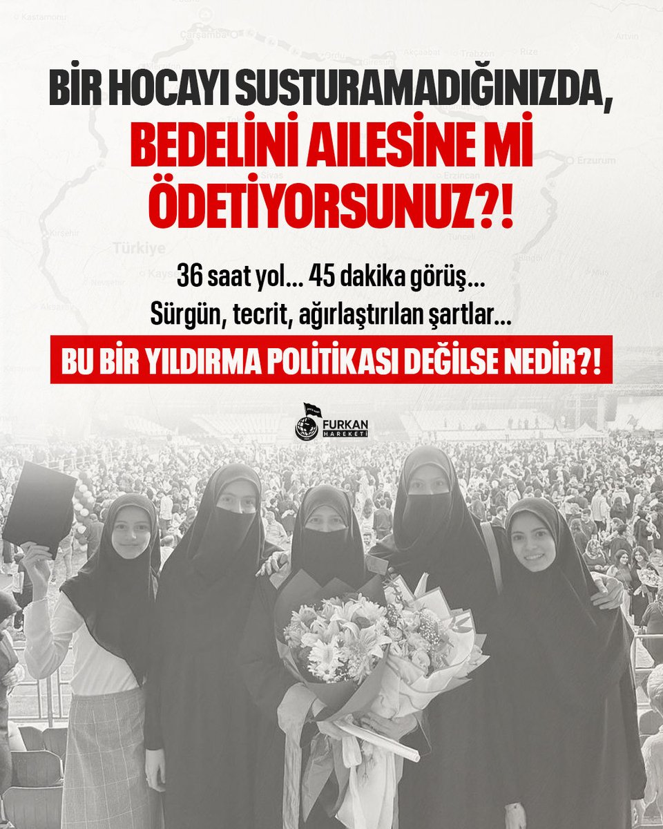 fhoncunesil's tweet photo. Bir hocayı susturamadığınızda, bedelini ailesine mi ödetiyorsunuz?!

36 saat yol… 45 dakika görüş…
Sürgün, tecrit, ağırlaştırılan şartlar…

Bu bir yıldırma politikası değilse nedir?!

TutuklulukZulmünü Bitirin

AlparslanHocaya Özgürlük
SemraHocaya Özgürlük