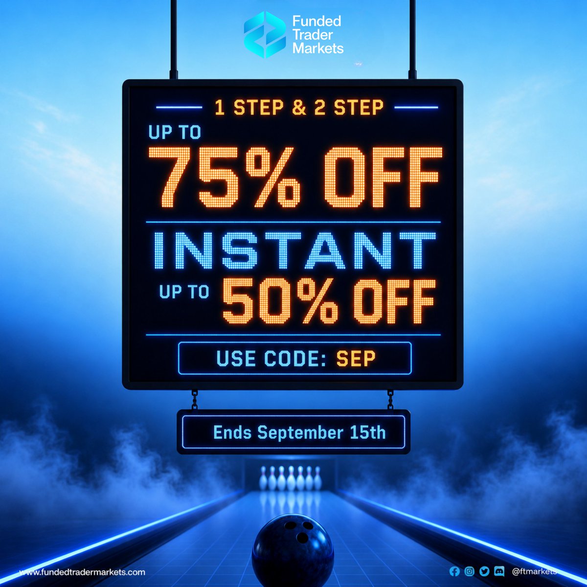 FTMAfrica's tweet photo. September is bringing serious opportunities.

75% OFF 1-Step &amp; 2-Step
50% OFF Instant
Use SEP at checkout.

Your next trading chapter could start here. https://t.co/ge0q6wCZyA