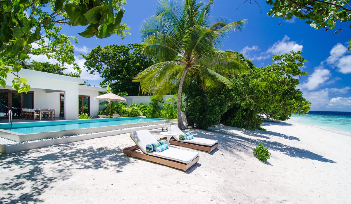 ResortlifeT's tweet photo. The 1 Bedroom Beach Pool Villa at Amilla Maldives pairs a spacious island-style retreat with a private pool, open-air living and dining, and direct access to the beach. Just steps from the sand, it’s a peaceful setting for couples looking to enjoy the Maldives at their own pace.

#ResortLifeTravel #Maldives