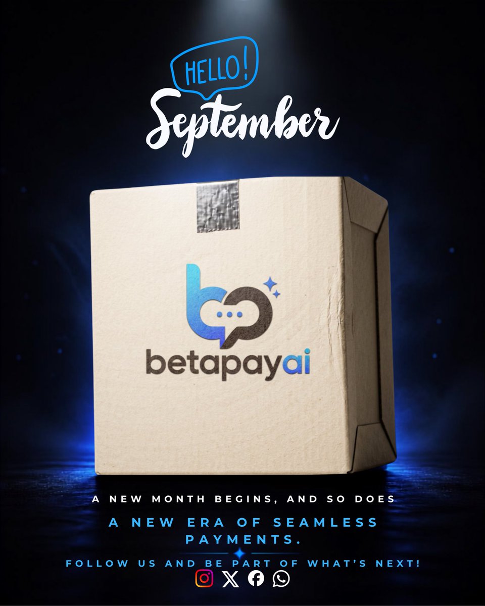 BetapayAI's tweet photo. Month wey go good na from 1st you go know! 
Follow us as we build a new era of seamless payments right in your everyday message apps. No app wahala, just text!
#WhatsApp #Telegram
#newbeginnings #newnaija #seamlesspayments https://t.co/ZJjvI2RZAz