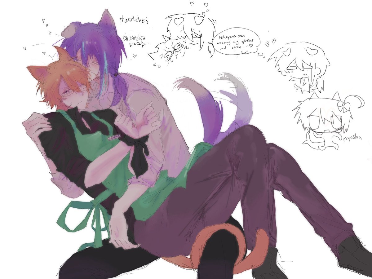 myabits's tweet photo. Shiranaka lineart trade with @Myonkfyis The one on the left i lineart and myo colored and the one on the right myo lineart and i color #Prsk_FA https://t.co/kXX2E7V2VE