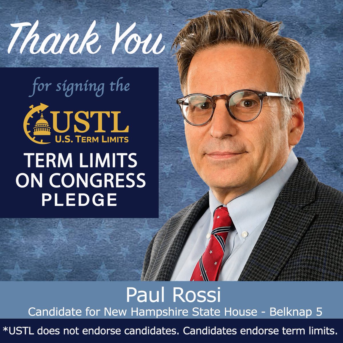 USTermLimits's tweet photo. A huge shoutout to Paul Rossi for NH House - Laconia/Belknap 5 for signing the #termlimits on Congress pledge! Let’s keep this momentum going. 👏
https://t.co/R8uPsBAAhY https://t.co/vXY7tbPhQw