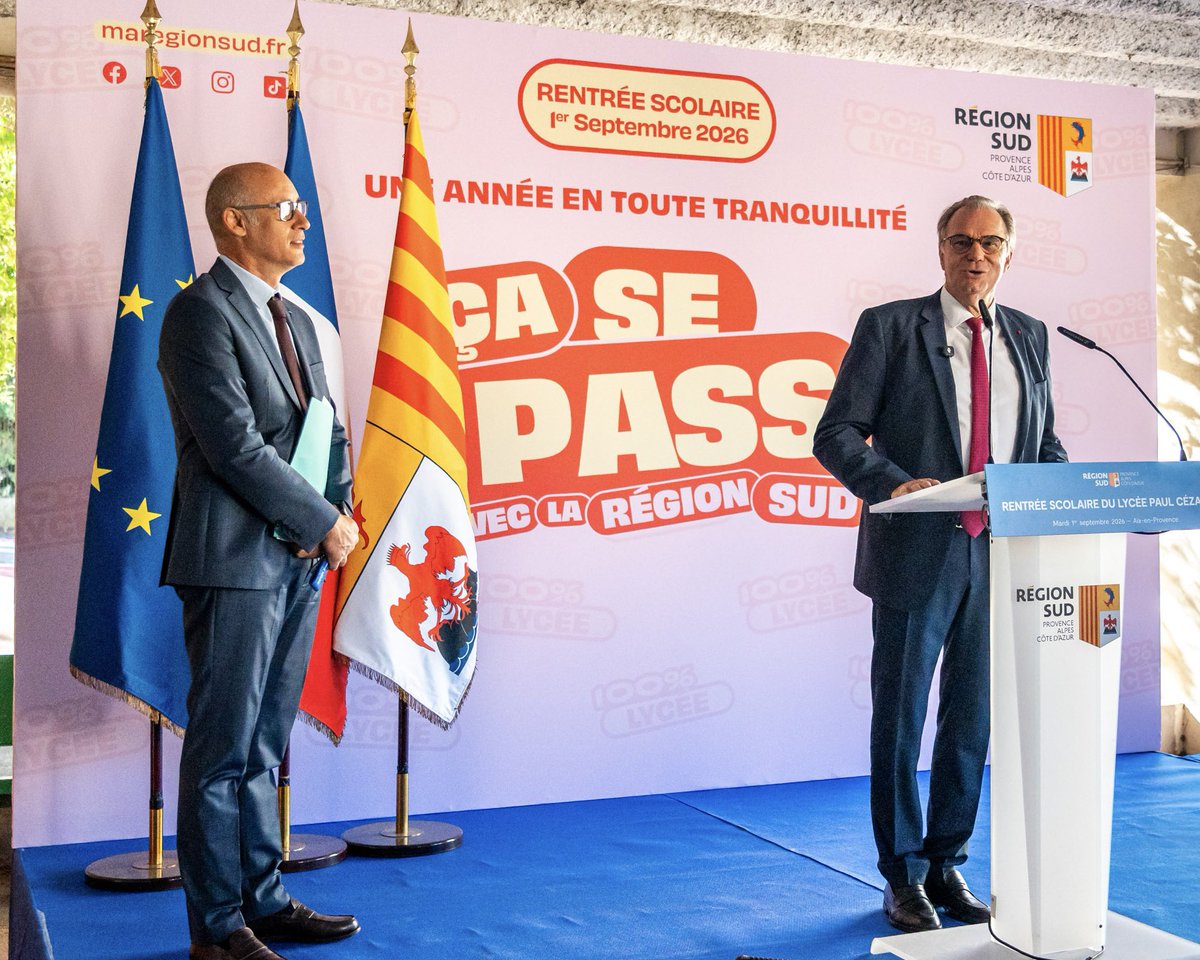 RenaudMuselier's tweet photo. Au lycée Cézanne, à Aix, comme dans nos 174 lycées régionaux, c'est la rentrée !

Ici, les internes ont découvert les 87 chambres refaites à neuf. Merci à nos agents régionaux qui ont rendu ça possible.

À nos lycéens : le cadre est là, nos @Transports_zou aussi, à vous de jouer. https://t.co/hHzTnxxsUt