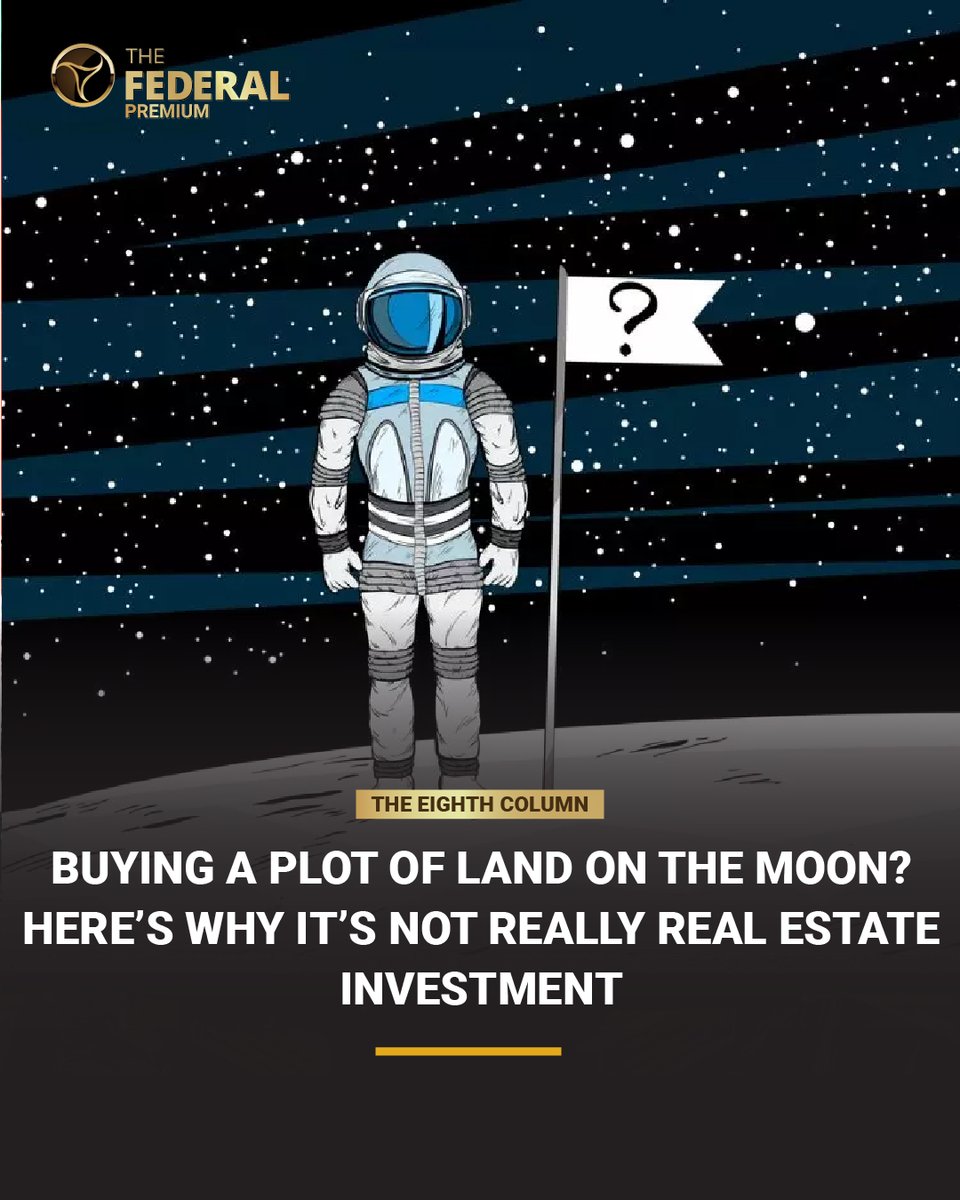 TheFederal_News's tweet photo. #TheEightColumn | A 32-year-old building engineer from Namakkal district in Tamil Nadu has reportedly bought an acre of land on the Moon as a wedding gift for his future wife. Private organisations sell such lunar plots as novelty deeds and commemorative certificates, writes @TVVen
Read more: https://t.co/1jD9zRnlCi
#MoonLand #LunarProperty #MoonRealEstate #TamilNadu #Namakkal #LunarLand #WeddingGift #UniqueWeddingGift #SpaceNews #ViralNews #IndiaNews #Moon