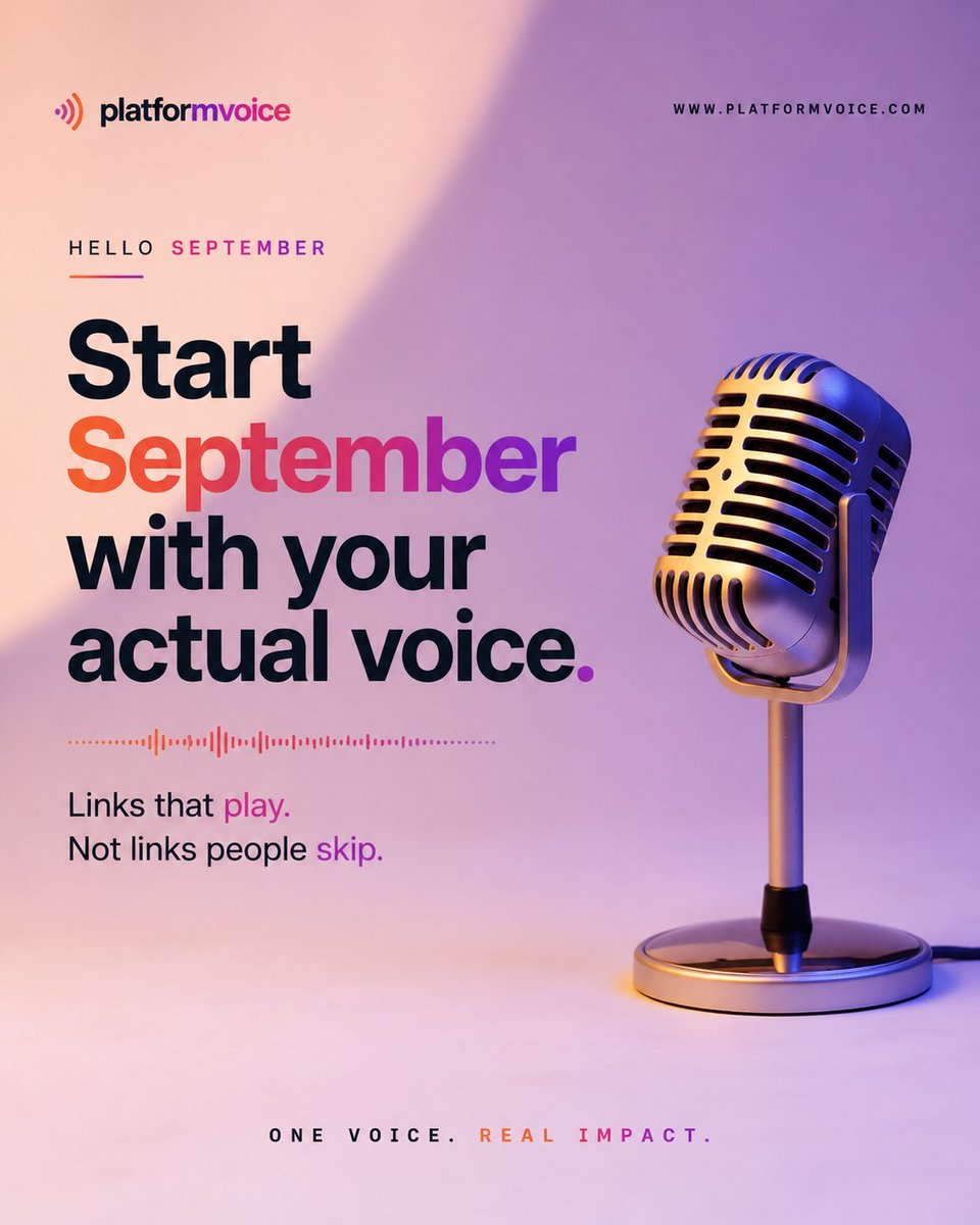 justtalkam's tweet photo. September just started.

Don’t spend it rewriting the same message.
Say it out loud 🎙️

https://t.co/DkSZl0EWdz https://t.co/PFKWduLif0