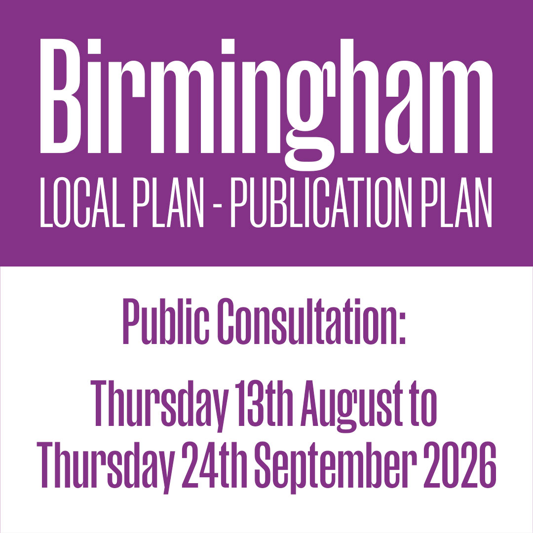 BhamCityCouncil's tweet photo. 📢 Until Thursday 24 September, we will be consulting on the Birmingham Local Plan.

🏙️ This is the final opportunity to comment on the new Local Plan for Birmingham, which will guide development in the city up to 2044.

📄 Copies of the Publication Plan will be available online and from all public libraries across the city.

🗣️ To find out more and have your say, please visit the website (link in comments)