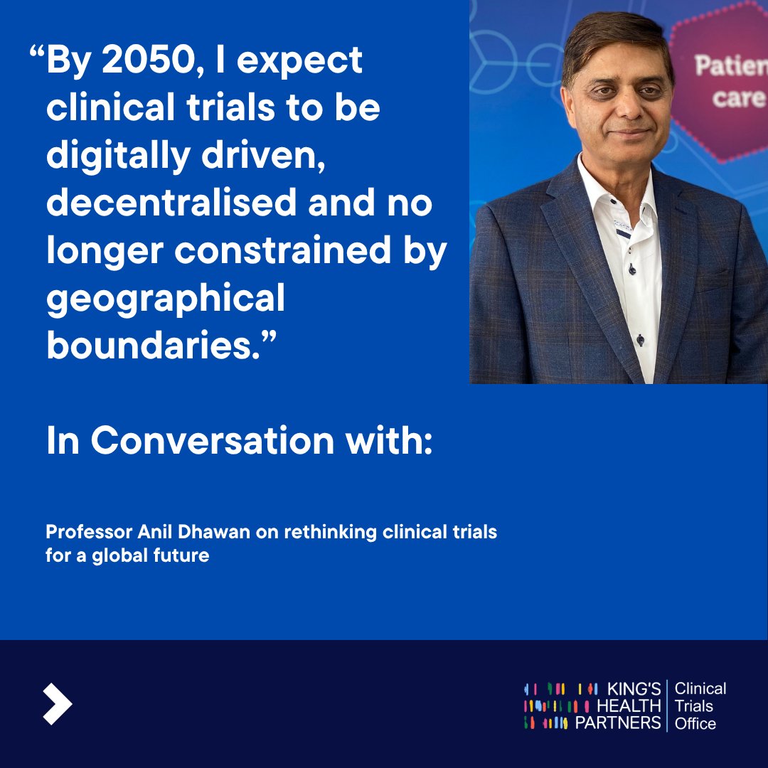 KHP_CTO's tweet photo. What will future clinical trials look like?
🧪 In Conversation with Prof Anil Dhawan

Read the full piece 👇
🔗 https://t.co/kJqYZJC5Ly

#KHPCTO #ClinicalTrials #ClinicalResearch #Research #Healthcare https://t.co/FMolBCACsq