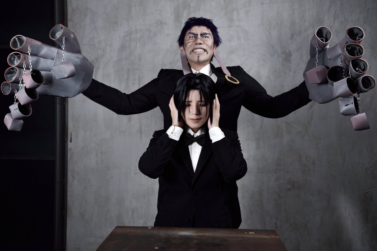 hiyu87's tweet photo. <cos>

HUNTER×HUNTER

フランクリン @kotatudx  
フェイタン @hiyu87

─ ───────────

それでは堅苦しい
あいさつはぬきに致しまして
さっさとくたばるがいいね

─────────── ─

📷 @CameTee https://t.co/a20PdeJEuh