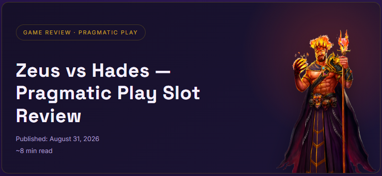 Alice73859407's tweet photo. ⚔️ Zeus or Hades—which side would you pick?
I tested both volatility modes, expanding Wild multipliers and the free-spin features to see how differently they play.
Full review:
🚀 https://t.co/dcd0MahiBM

#ZeusVsHades #PragmaticPlay #Slots https://t.co/r8z3eZHYaK