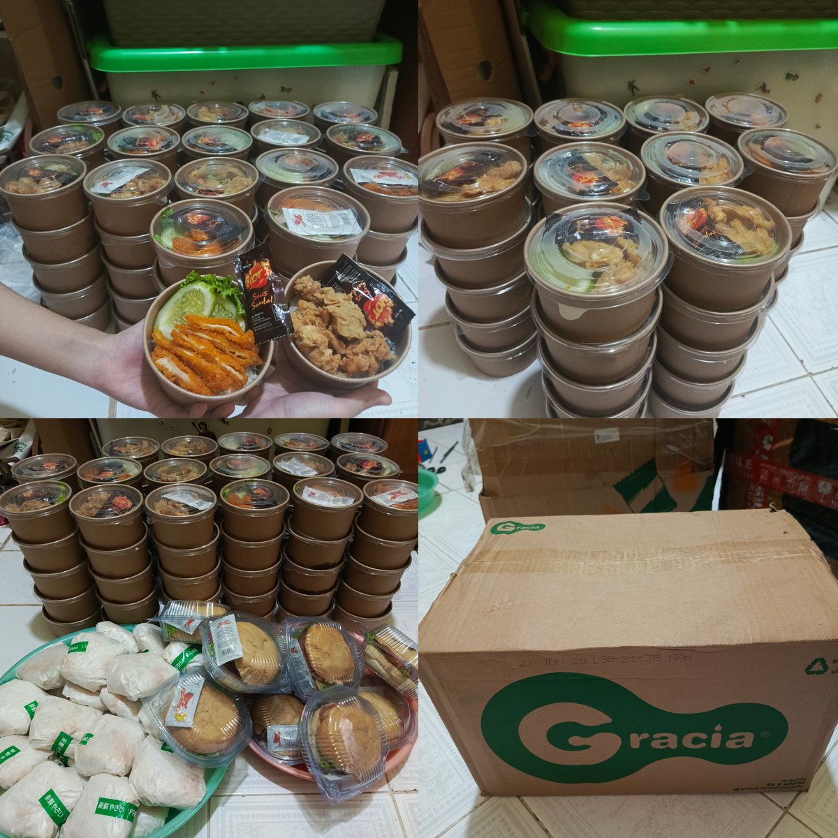 favoojekey's tweet photo. Temen2 minta tolong bantu RT ya, aku butuh tambahan untuk kebutuhan makan keluarga🥺🙏

Aku open catering berbagai makanan (rice bowl, nasi kotak, bento box, nasi cokot, dll). 

Aku juga open titip berbagi jumat berkah (akan dibagikan ke panti asuhan, masjid, ojol &amp; tunawisma). https://t.co/oieqojpMrf