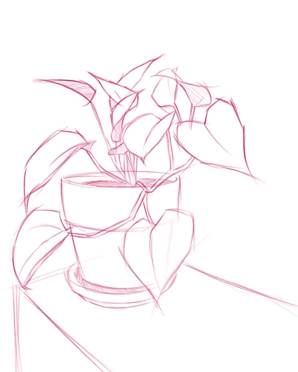 Ilo_k0's tweet photo. Study of a pothos. Absolutely no relation to any bloodymary fic. https://t.co/tGOiQXC63X