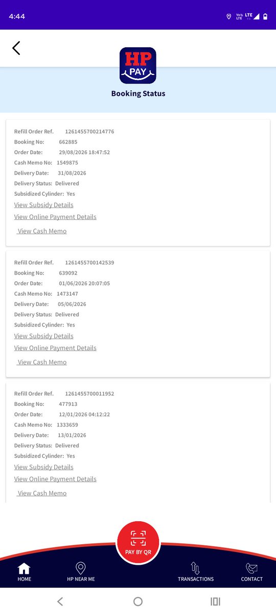 DineshRMehra's tweet photo. @MoPNG_eSeva Thank you for your intervention. I was hoping that the fake booking would be cancelled but it shows cylinder delivered (how come without I sharing the OTP?) All the 3 bookings are fraudulent. I hope in future no more fraudulent bookings are done. https://t.co/9RJ81OP8Vs