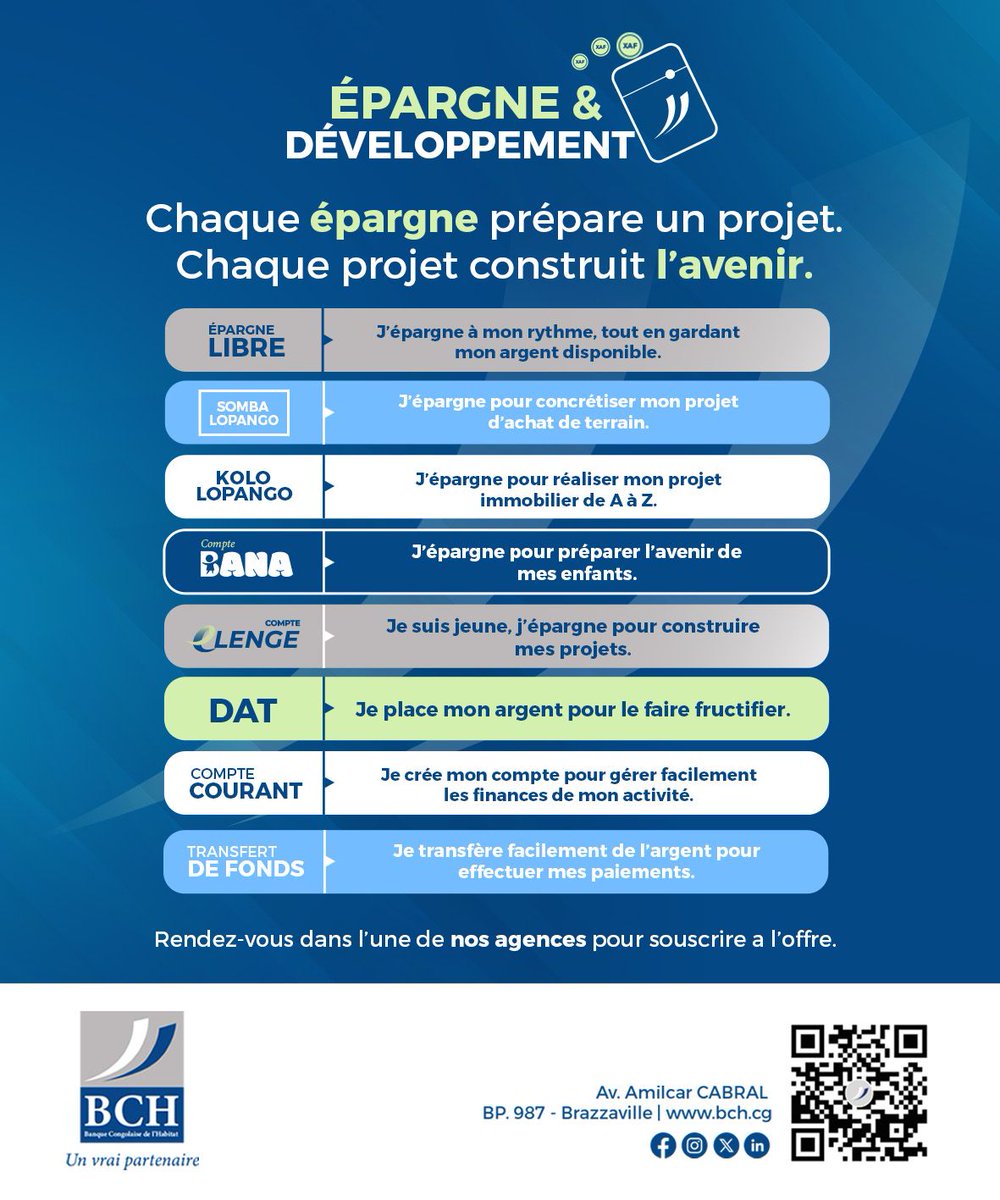 Banque_habitat1's tweet photo. ÉPARGNE &amp; DÉVELOPPEMENT

Quel que soit votre projet, la BCH vous accompagne avec des solutions d’épargne adaptées à vos besoins.

📍 Rendez-vous dans l’une de nos agences pour souscrire à l’offre.

BCH, Un vrai partenaire.
#bch #banque #immobilier #habitat #epargne https://t.co/4RbZ7N2kZE