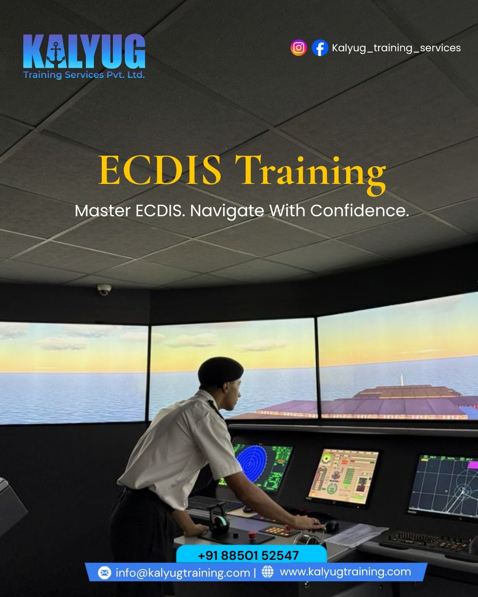 Kalyugtraining's tweet photo. Navigate your future with confidence through expert ECDIS Training.

.
#ecdistraining #maritimetraining #nauticalskills #merchantnavy #shippingcareer https://t.co/AB4OcqQrVQ