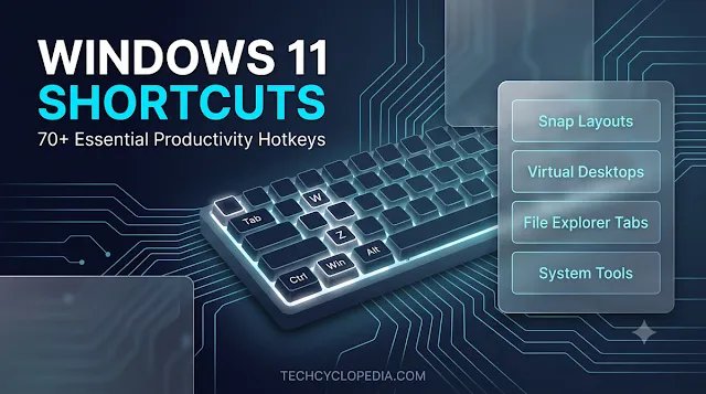 techcyclopedia's tweet photo. https://t.co/DAxB1Tlwf9
Stop reaching for your mouse every 5 seconds.
We put together the ultimate Windows 11 shortcut cheat sheet to speed up your everyday workflow by 2x.
Bookmark the full guide
#Windows11 #ProductivityTips #TechTips https://t.co/R4JSYXHz4k https://t.co/FKuXNmuhnj