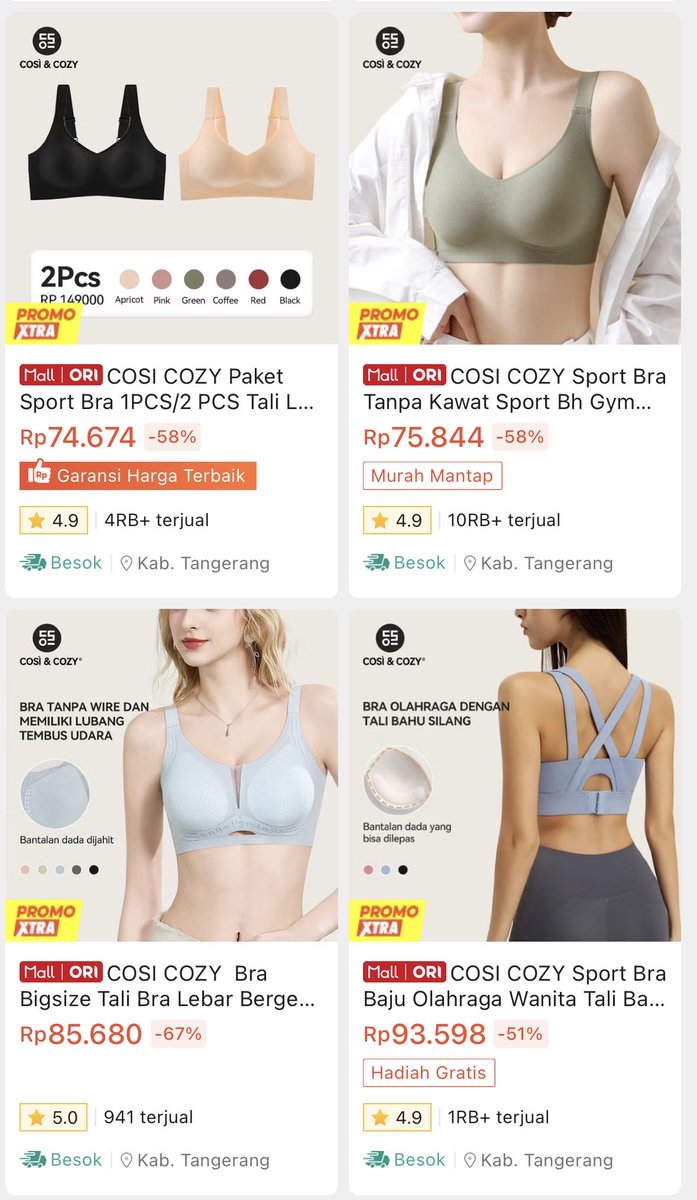 nicasaal's tweet photo. in this economy, tiap orang wajib punya skill nyari outfit olahraga affordable tp berkualitas😌

aku kasih contekan sport bra, celana, atasan under 100k biar ttp gonta-ganti outfit meskipun jadwal olahraga kalian gaada habisnya itu😭🫵🏻 https://t.co/G51yOSqWZE