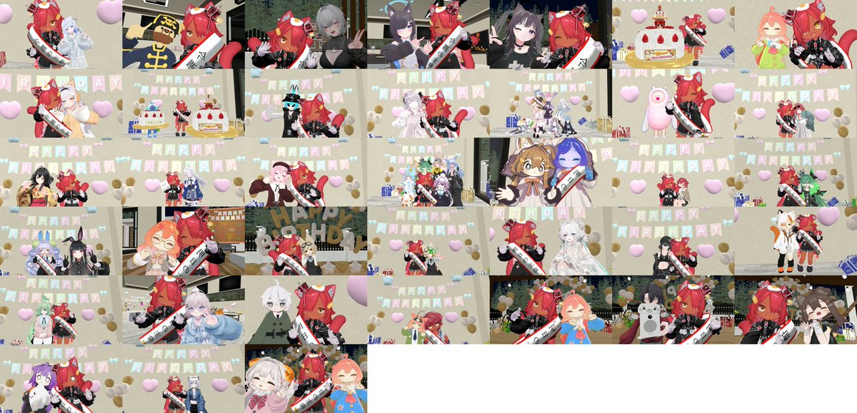 kimi_2kune's tweet photo. 一昨日の誕生日インスタンスの写真(同じ人と撮ってるやつもあるけど)
みんな来てくれてありがとう！
#VRChat https://t.co/FJFDfWh72d