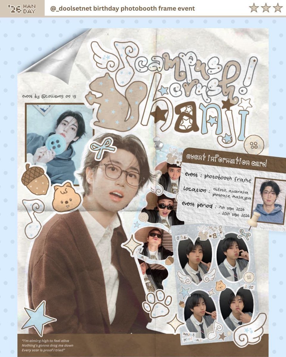 malaysia_stay's tweet photo. 🦫2026 Han Jisung Photoframe Event 

🗓️ : 7th Sept 2026 - 20th Sept 2026
📍: Photoace Pavilian Bukit Jalil &amp; Photoace 1 Utama
👩🏻‍💻: by: collisvng
 
#CampusCrushHanji #HappyHanDay https://t.co/ZTzRCcPCky