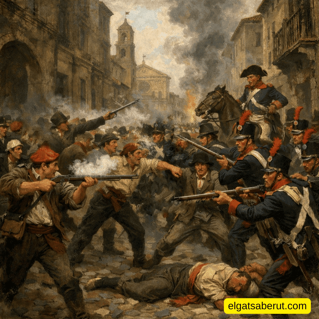 ElGatSaberut's tweet photo. L'ÚLTIMA BULLANGA BARCELONINA

2 de setembre del 1843. La Junta Suprema de Barcelona es revolta oficialment contra el govern de Madrid. Grups armats ocupen els carrers i fortifiquen les muralles. Aquesta bullanga serà coneguda com la Jamància. 

La Junta Suprema de Barcelona defensava, entre altres coses, la llibertat d'impremta i religiosa, la reforma dels impostos, el control dels diners que rebia la Casa Reial, la reducció de l'exèrcit, la despolitització dels funcionaris, la revisió de tots els contractes signats pels ministres des del 1833, l'enderroc de les muralles, la demolició de la Ciutadella i la creació d'un asil per a treballadors grans i invàlids. Però els ideals progressistes i democràtics de la Junta Suprema no tindrien el suport esperat fora de Catalunya. 

La Junta Suprema de Barcelona buscava un estat descentralitzat, plenament democràtic i més just i igualitari. Canvis massa radicals per a les elits, fins i tot per aquelles que es ventaven de ser progressistes. Les classes més benestants de la capital catalana, per exemple, fugirien a Gràcia i finalment no donarien suport a la revolta. 

La solució de Madrid seria bombardejar Barcelona fins a la seva rendició total. Més de 12.000 projectils hi caurien, deixant 335 morts, 354 ferits i nombroses destrosses materials.

Més informació ⬇️
https://t.co/UHG0NCcjXu

❗️Comparteix i segueix-me 🔁🔥