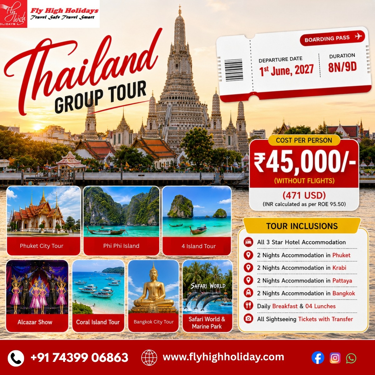 FLYHIGHHOLIDAYS's tweet photo. Are you searching for #ThailandTourPackage# , #FlyHighHolidaysBestTravelAgentKolkata# arrange #Best8Nights9DaysThailandTourPackagefromKolkata#
#BestInternationalDomesticTravelAgentsKolkata#
#BestThailand8Nights9DaysTourPackagewithFlyHighHolidays#
https://t.co/jo4vdcXQJt https://t.co/0hFGuY7Y30