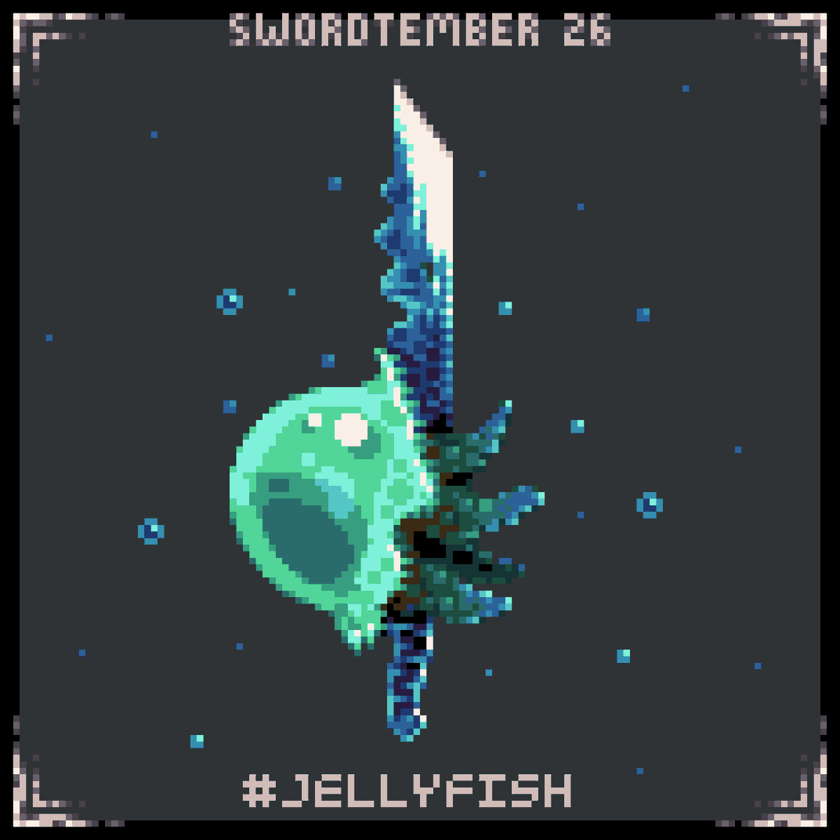 pixmarin's tweet photo. Day 1 of #swordtember - jellyfish 🪼
Using @PixelArtJourney's combined list this year
#pixelartㅤㅤ https://t.co/yvF66a0mP2