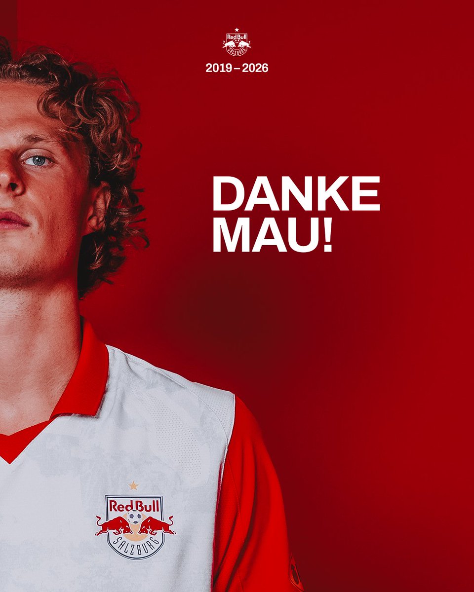 RedBullSalzburg's tweet photo. OFFIZIELL: Nach sieben Jahren als Spieler des FC Red Bull Salzburg wechselt Maurits Kjaergaard die Klubfarben und unterschreibt einen Vertrag bei LOSC Lille. Danke für alles, Mau, und viel Erfolg in Frankreich! ❤️ https://t.co/FCfwZAgiNd