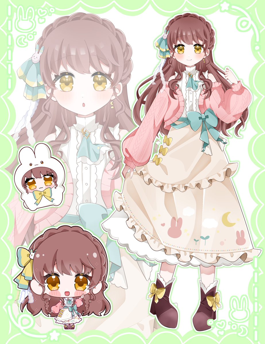 asatuki_V's tweet photo. 皆さん、こんつき～！🌙🌱
9月初めの自己紹介✨
癒し系うさぎ幼稚園おねえさんVtuberです！
お歌とファンタジーRPGが大好き🌳🎵

週4～配信中📺
実況中→幻想水滸伝STAR LEAP・幻想水滸伝Ⅳ・WILD ARMS 3rd・FGO

月が出ている夜はゆっくり休もう🌙
明日の朝陽が素敵になりますように🌄 https://t.co/c3ZAYoVq9F