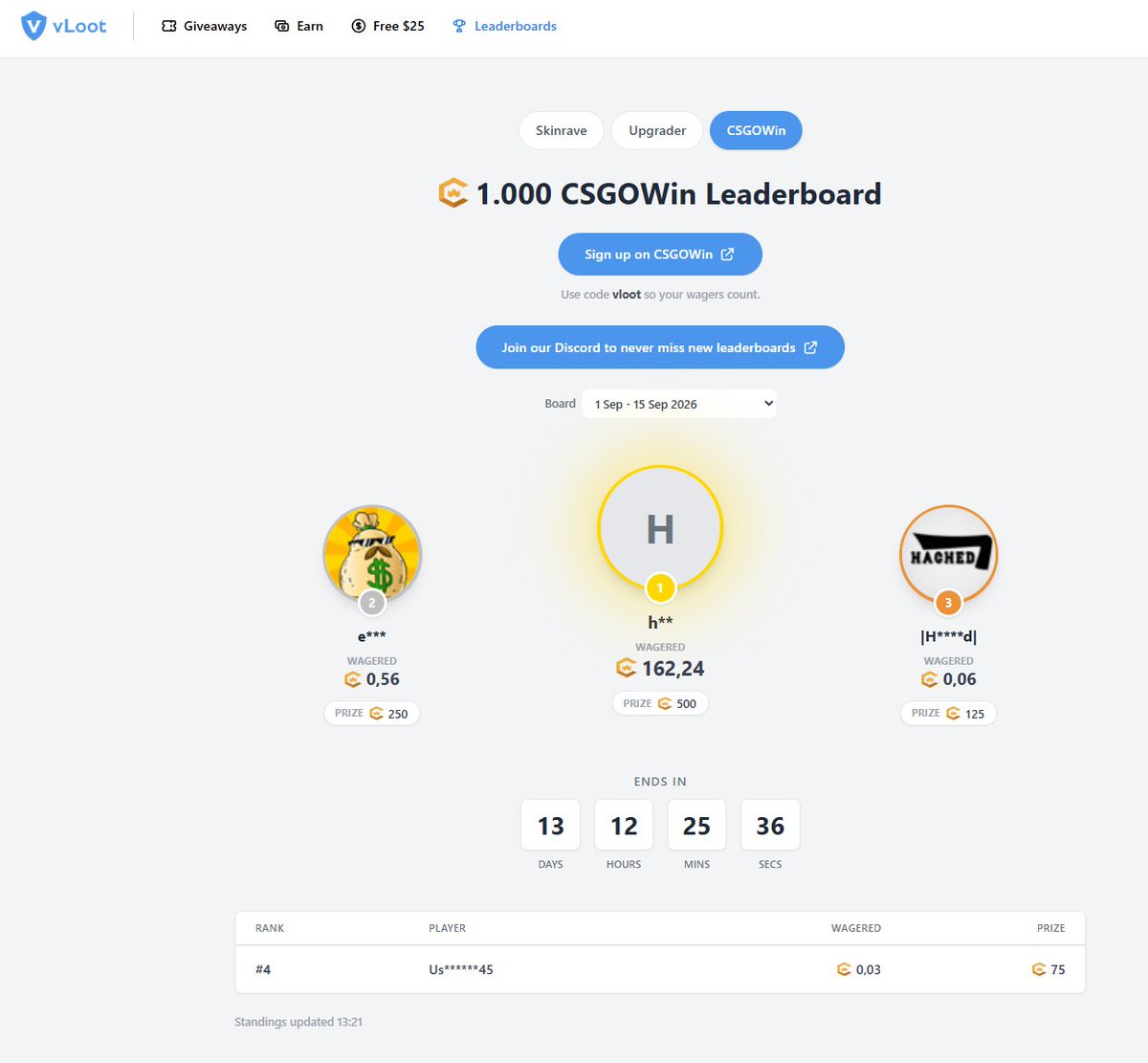 vloot_io's tweet photo. New $1850 vLoot Wager Leaderboards live NOW 🎉

Join here 👉 https://t.co/VNT87KaXoG

$50 giveaway to one retweet, rolling in 1 week, like and tag your friends to share our leaderboards with others 🎁

Good luck everyone 🏆