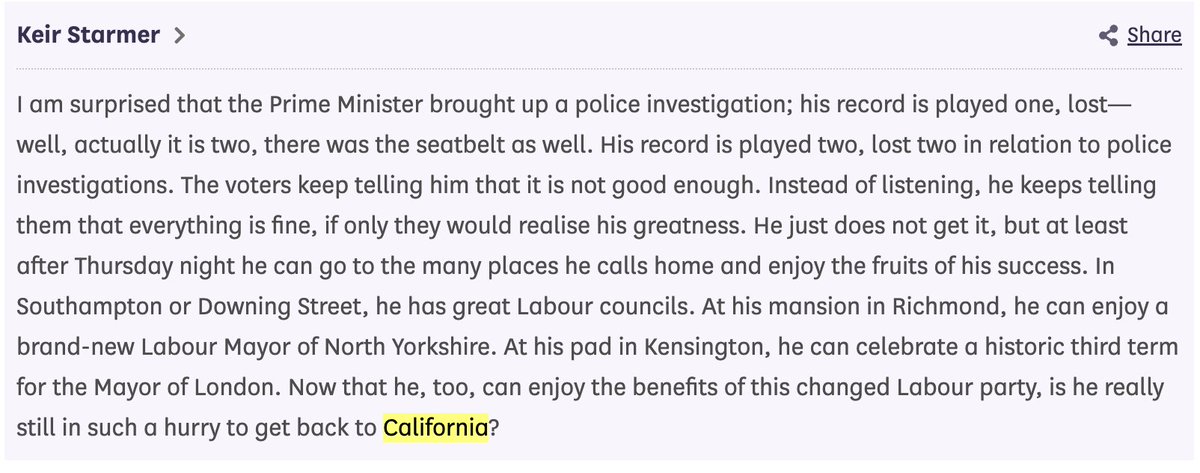 Madz_Grant's tweet photo. Having repeatedly taunted Rishi Sunak with suggestions he'd move to California after losing the General Election, Starmer himself is the one who cuts and runs. V apposite that his departure involves one final bit of shameless hypocrisy https://t.co/do2JaQbhTb