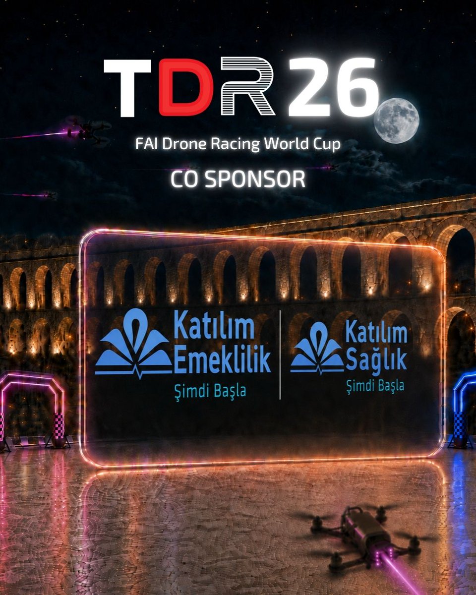 techdroneleague's tweet photo. FAI Türkiye Drone Race'26
Co sponsoru Katılım Emeklilik https://t.co/kIa8wfS0pA