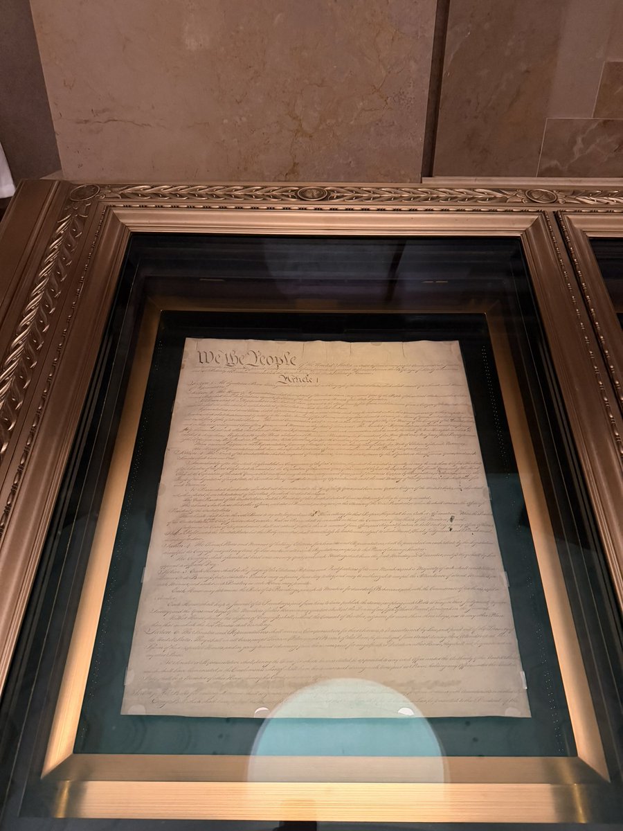 wmataGM's tweet photo. Thx to @archivesfdn for the special tour of the @USNatArchives they provided @wmata Sr Exec Team. Wow, a must visit for locals &amp; visitors to see the founding documents and so much cool history. Plus it’s next to Metro (you guessed it, Archives station!) https://t.co/WPzMs8snaw