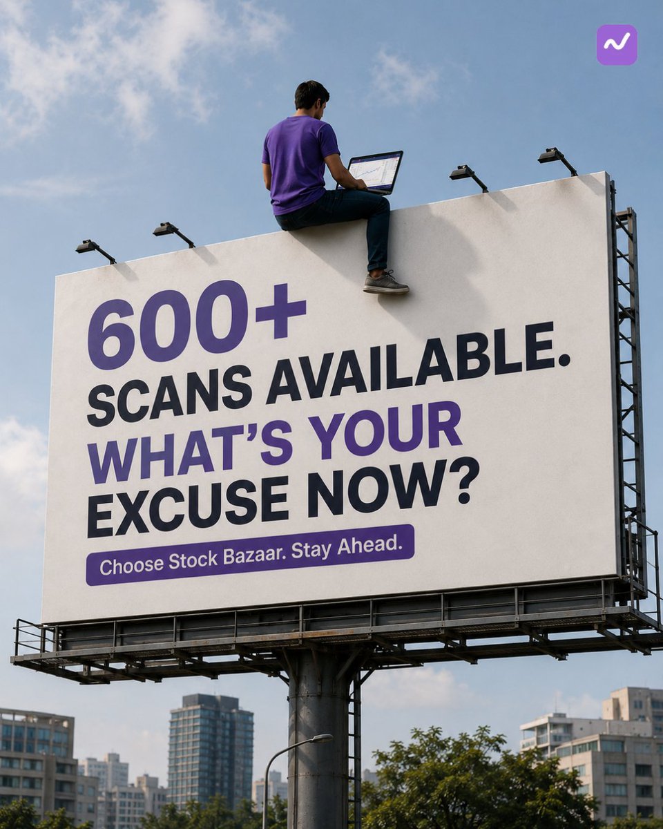 StockBazaarHQ's tweet photo. 600+ scans and still wondering where to start? 👀

Your next smart move could be one scan away. 📊
Stop guessing. Start analysing.

#StockBazaar #StockMarketIndia #StockMarket #IndianStocks #StockResearch https://t.co/cypWbhkqYE