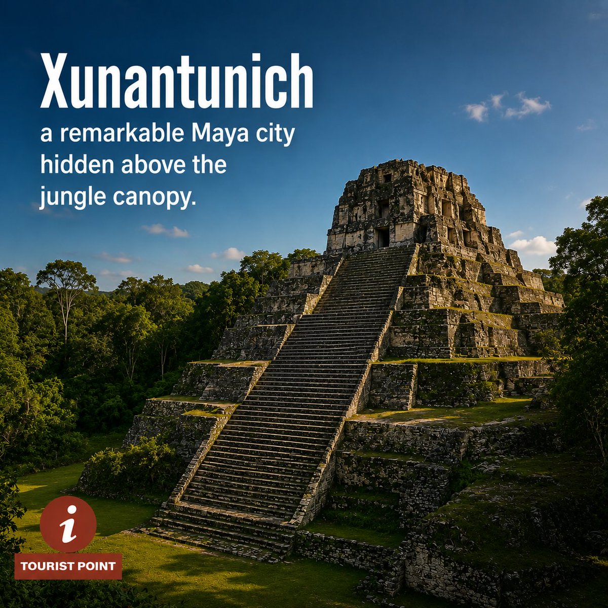 tourist_points's tweet photo. Long before golf carts &amp; beach bars, the Maya were building incredible cities across Belize. Explore #Xunantunich, home to the impressive 130-ft El Castillo #pyramid and incredible jungle views. 
Planning a mainland day trip? Book Now https://t.co/94c8chVgej https://t.co/lxg6mrl5Gl