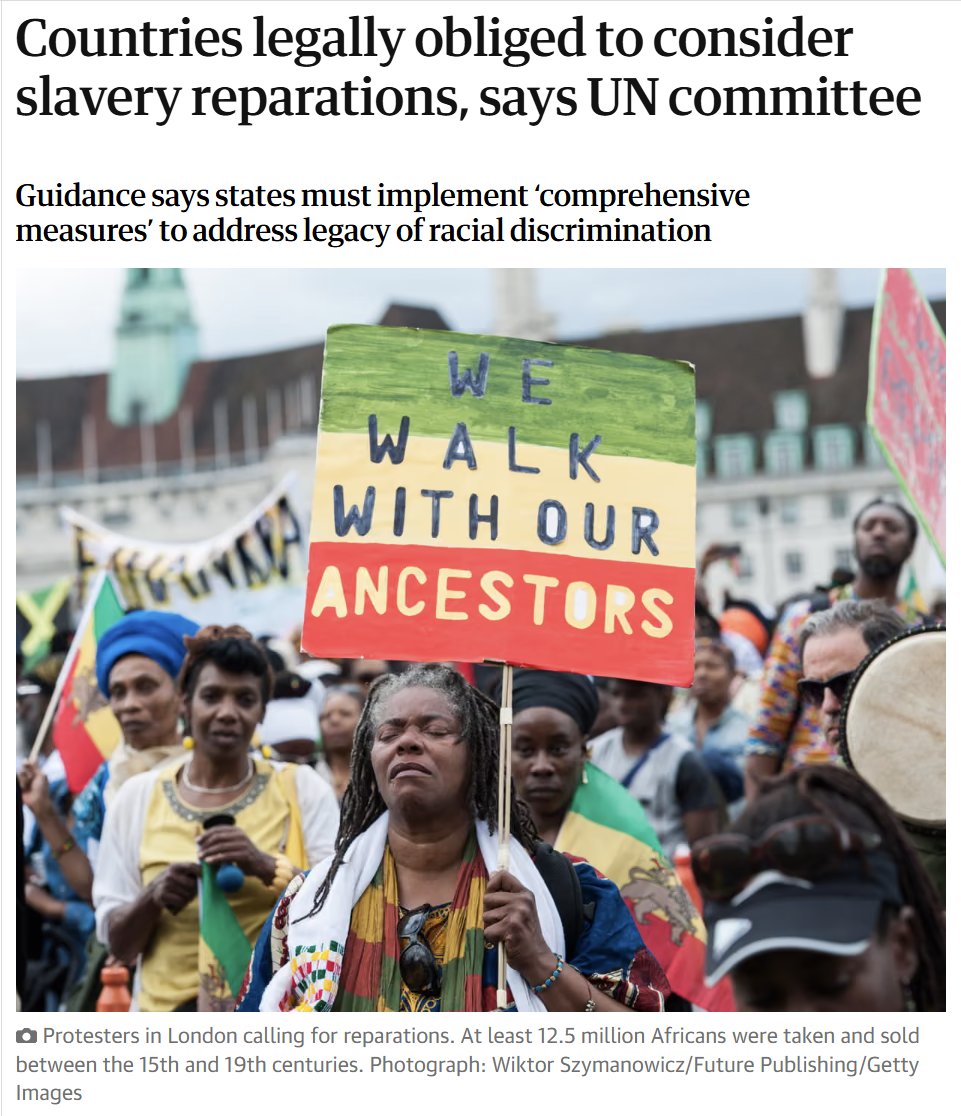 BerniceKing's tweet photo. What was done to our ancestors did not end when slavery ended. Its consequences have continued through systems, institutions, and inequities that still shape lives today.

Reparative justice is broader than financial compensation. It can include truth-seeking, opening historical archives, institutional reform, and confronting persistent racial inequality.

We cannot tell people to move on from history while refusing to address what history built.

Reparative justice requires truth, responsibility, and meaningful action. It is not about remaining trapped in the past. It is about refusing to allow unresolved injustice to keep determining the future.

May we honor who we are, tell the truth about what our ancestors endured, and continue working toward justice and repair.

Source: The Guardian

#Reparations #PeopleOfAfricanDescent #RacialJustice #HumanDignity #BelovedCommunity